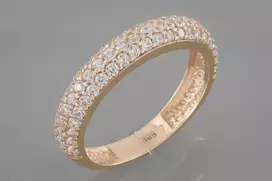 Auksinis žiedas su cirkoniais Brasco 46019
