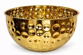 Metalinis serviravimo dubuo auksinis 30 cm