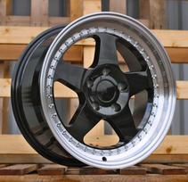 Ratlankis RACINGLINE HE750 R17x8 5x120 ET 34 CB 72.6 (Black Polished Lip) (690 kg)