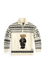 Polo Ralph Lauren - Ski Polo Bear Wool-Cashmere Quarter-Zip - Megztinis - Kreminė spalva
