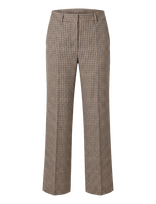Selected - Slwrita Mw Wide Pant Check - Plačios kelnės - Ruda
