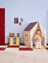 Kid's Concept - Play House Tent Dusty Blue Check - Vaikiškos lovos ir aksesuarai - Kreminė spalva