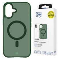 Telefono dėklas 3mk Smoke MagCase iPhone 16, MagSafe, pusiau permatomas žalias