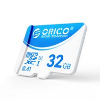 Atminties kortelė microSD 32GB ORICO B3 U3 A1 Class 10 su SD adapteriu, balta ir mėlyna