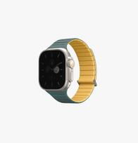 Uniq Revix Evo Reversible Magnetic Strap for Apple Watch 44/45/46/49 mm - Green + Yellow