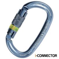 KONG i-Ovalone Twist Lock Bright Titanium – ovalus karabinas su NFC
