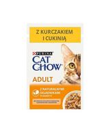 CAT CHOW Adult Maistas katėms Vištiena su cukinija 85 g želė