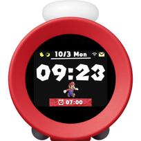 Nintendo žadintuvas 10013963, skaitmeninis, spalvotas LCD ekranas, judesio jutiklis, naktinė lemputė, savaitės diena, raudonas