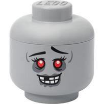 Room Copenhagen LEGO saugojimo galva Zombie 40320822, didelė, pilka, saugojimo konteineris