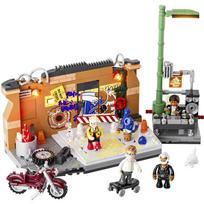 Lumibricks Konstrukcinis žaislas F9069, 429 dalys, Street Fusion serija, LED apšvietimas, 5 figūrėlės, nuo 16 metų