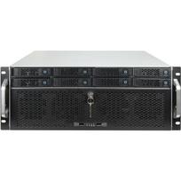 Inter-Tech IPC Storage 4U-4708 88887384, serverio korpusas, juodas, 4U, 8x SATA 12Gb/s, 2x SFF 8643, 6x 80mm ventiliatoriai, ATX