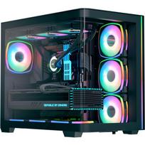 Aerocool P500C EVO-G-BK-v1 ACCM-PN03043.11, kompiuterio korpusas, ATX, 4x ARGB ventiliatoriai, 2x grūdintas stiklas, 1x USB Type-C