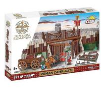 Cobi Klocki Konstruktorius Imperium Romanum Romos stovyklos vartai COBI-20077, 591 vnt, 2 figūros, 2 jaučiai, 8 metai, plastikas