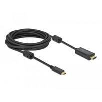 DeLOCK USB adapter cable, USB-C plug > HDMI 4K plug (black, 5 meters, active cable)