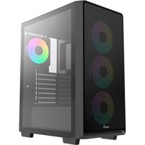 Ocypus Gamma C60 ARGB Gamma-C60-BKG400XX-GL, kompiuterio korpusas, Midi-Tower, juodas, 4x120mm ARGB ventiliatoriai