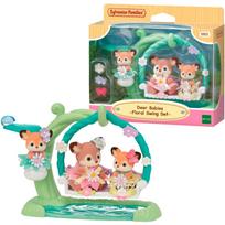 Epoch Sylvanian Families Elnių mažyliai su gėlių sūpynėmis 5801, konstrukcinis žaislas, nuo 36 mėnesių, ikimokyklinio amžiaus