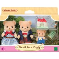 Epoch Sylvanian Families Biscuit Bear Family 5851, žaislinių figūrėlių rinkinys, 3 meškiukų figūrėlės, drabužiai, skriestuvas