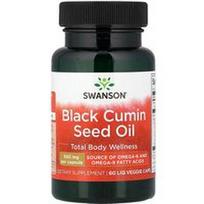 Swanson Vitamins, Juodųjų kmynų aliejus, 60 skystųjų vegetariškų kapsulių