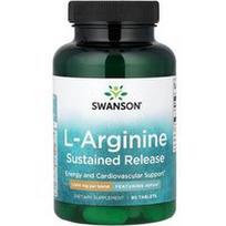 Swanson Vitamins, L-argininas, ilgalaikio atpalaidavimo, 1 000 mg, 90 tablečių