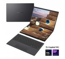 Asus Zenbook Duo UX8407AA-SN094X | Moher Gray | 14 " | OLED | Touchscreen | 2.8K | 2880 x 1800 pixels | Anti-Reflective | Intel Core Ultra 9 | 378H | 32GB | LPDDR5X | Solid-state drive capacity 2000GB | Intel Arc Graphics | Windows 11 Home | 802.11be |