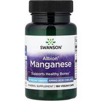 Swanson Vitamins, Albion® manganas, 10 mg, 180 veganiškų kapsulių