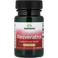 Swanson Vitamins, Resveratrolis, 5 mg, 60 kapsulių