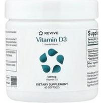 Revive, Vitaminas D3, 125 mcg (5000 TV), 60 minkštųjų gelių