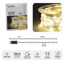 LED girlianda ant ritės, 500 LED, 53 m, šiltai balta