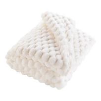 Kreminės spalvos iš mikropliušo antklodė ir pledas 125x150 cm Frosty – douceur d'intérieur