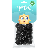 YOLLOH Black Rolls Saldymedžio želė saldainiai 120g