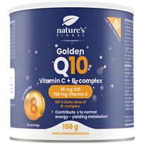 Gamtoje geriausias Q10 + B kompleksas + vitaminas C. Unikali medžiagų apykaitą ir imunitetą stiprinanti formulė – su Conezyme Q10, C ir B grupės vitaminais. Be cukraus. 150 g