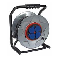PROFESSIONAL NEOPRENE CABLE REEL WITH ANTI-TWIST SYSTEM - 40 m - 3G2.5 - 4 SOCKETS - FRENCH SOCKET