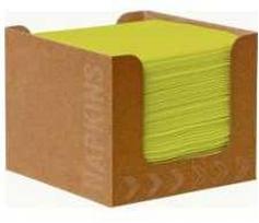 Duni Bio Duni minkšti kokteilio servetėlės 20x20 cm popieriniame dozatoriuje kivis, 24 pakeliai x 50 vnt./kartonas