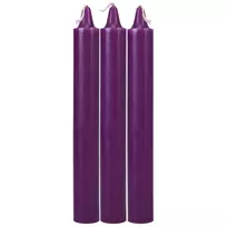 Doc Johnson Japanese Drip Candles — 3 vnt., violetinės