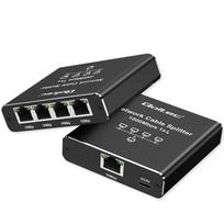 Qoltec Splitter Ethernet mini SWITCH 1x4 RJ45 | 1000Mb/s | USB-C | Aluminium