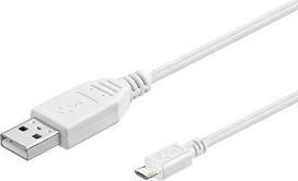 Kabelis microconnect  MicroConnect Micro USB Cable  White  0.3m USB2.0 A - Micro USB B 5P  5711783830986