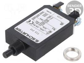 Circuit breaker | Urated: 240VAC | 28VDC | 16A | SPST | Poles: 1 | screw