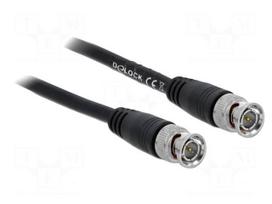 Cable | 1m | BNC male,both sides | black | Øcable: 6.1mm | 75Ω