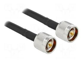 Cable | 1m | N male,both sides | black | Øcable: 7.5mm | 50Ω