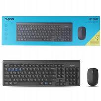 Belaidis klaviatūros ir pelės rinkinys RAPOO 8100M RF Wireless + Bluetooth