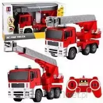 Gaisrinis automobilis su 660° pasukamu strėle, valdomas nuotoliniu būdu (RC), mastelis 1:20