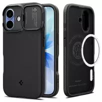Spigen Optik Armor Mag phone case with MagSafe support for iPhone 17, black