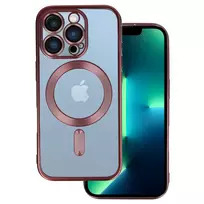 Toptel Metallic phone case with MagSafe support for iPhone 16 Pro Max, pink