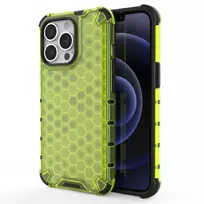 Hurtel Honeycomb armor phone case for iPhone 13 Pro green