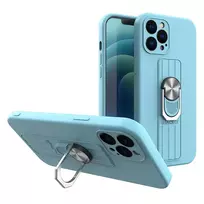 Hurtel Ring Case silicone phone case with stand for iPhone 12 mini red