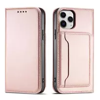 Hurtel Magnet card-style phone case for iPhone 12 Pro Max, pink