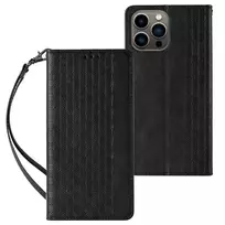 Hurtel Magnet strap book-style phone case for iPhone 12 Pro Max, black