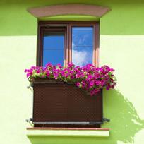 Balkono uždanga Patio Tress, ruda, 0,9 x 3 m