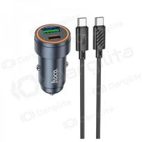 Automobilinis telefono įkroviklis Hoco Z57A 30 W USB-C + USB-A su USB-C laidu 1 m