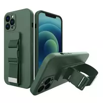 Hurtel Rope phone case with a chain lanyard for iPhone 11 Pro Max, black